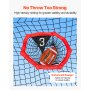 VEVOR 1828.8x1828.8mm Football Trainer Throwing Net, Training Throwing Target Practice Net with 5 Target Pockets, Knotless Net Includes Straps and Portable Carry Case, Improve QB Throwing Accuracy,Red