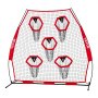 VEVOR 2133.6 x 2133.6mm Football Trainer Throwing Net, Training Throwing Target Practice Net with 5 Target Pockets, Knotless Net Includes Straps and Portable Carry Case, Improve QB Throwing Accuracy