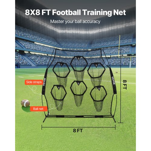 BaseGoal Redes De Fútbol De 6 X 6 Pies Para Lanzar, Objetivo De Fútbol, Equipo De