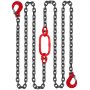 VEVOR double leg chain sling with red hooks and heavy-duty steel chains
