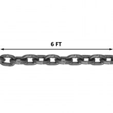 VEVOR 6FT řetězová smyčka 5/16in x 6ft dvojitá noha s uchopovacími háky Sling Chain Řetěz s kapacitou 3T Dvojnohý řetězová smyčka Grade80 (0,31 palce x 6Ft dvounohá smyčka)