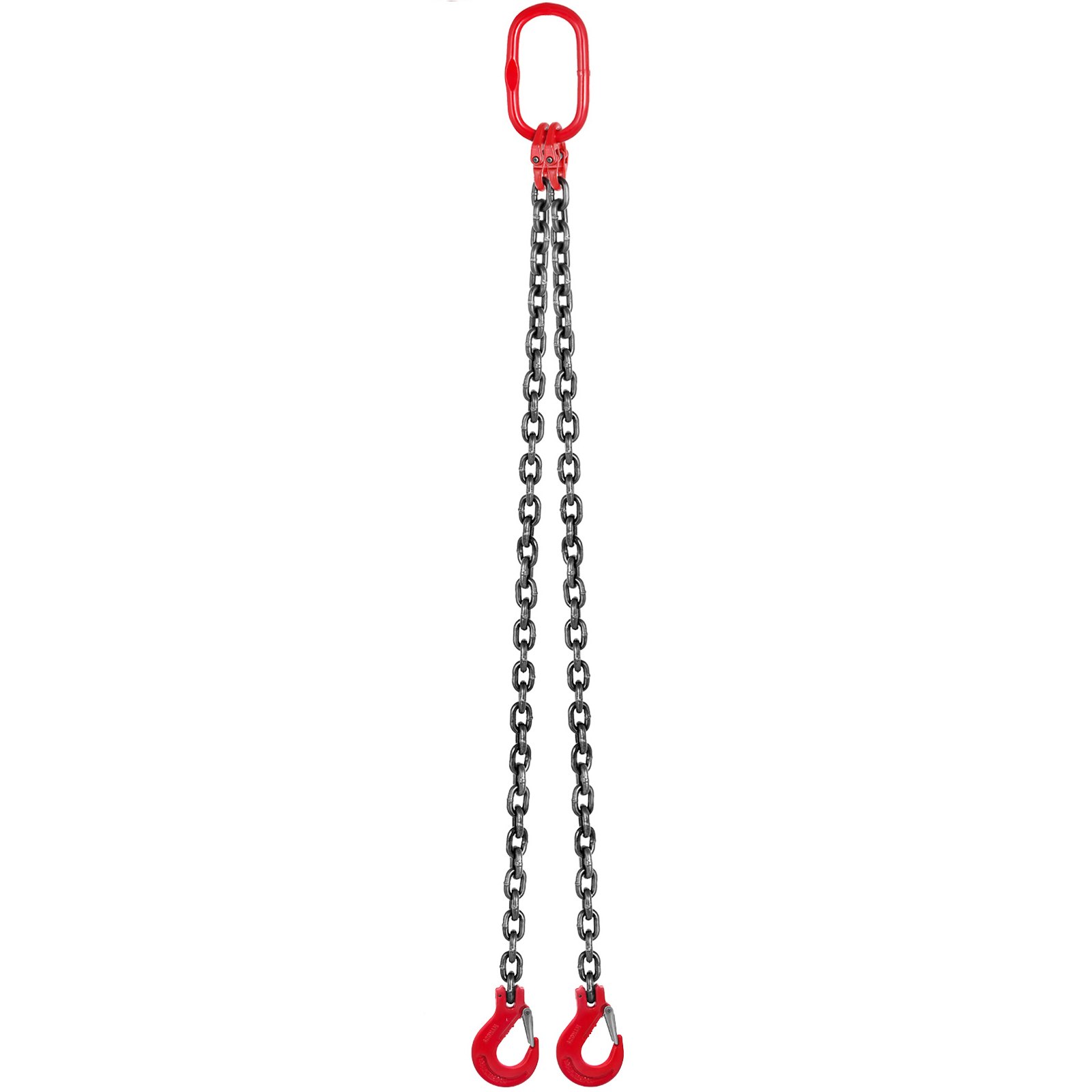 VEVOR 6FT Chain Sling 5/16 in x 6 ft Double Leg with Grab Hooks Sling Chain 3T Capacity Double Leg Chain Sling Grade80 (0.31In x 6Ft Double Leg Sling)