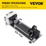 VEVOR Rotary Axis Attachment, 4 Wheels Laser Rotary Attachment, Nema23 Stepper Motor Laser Cutter Rotary, 50-350 mm Laser Rotary Axis for Engraving Cutting Machine Spherical Carving Cylinder Carving