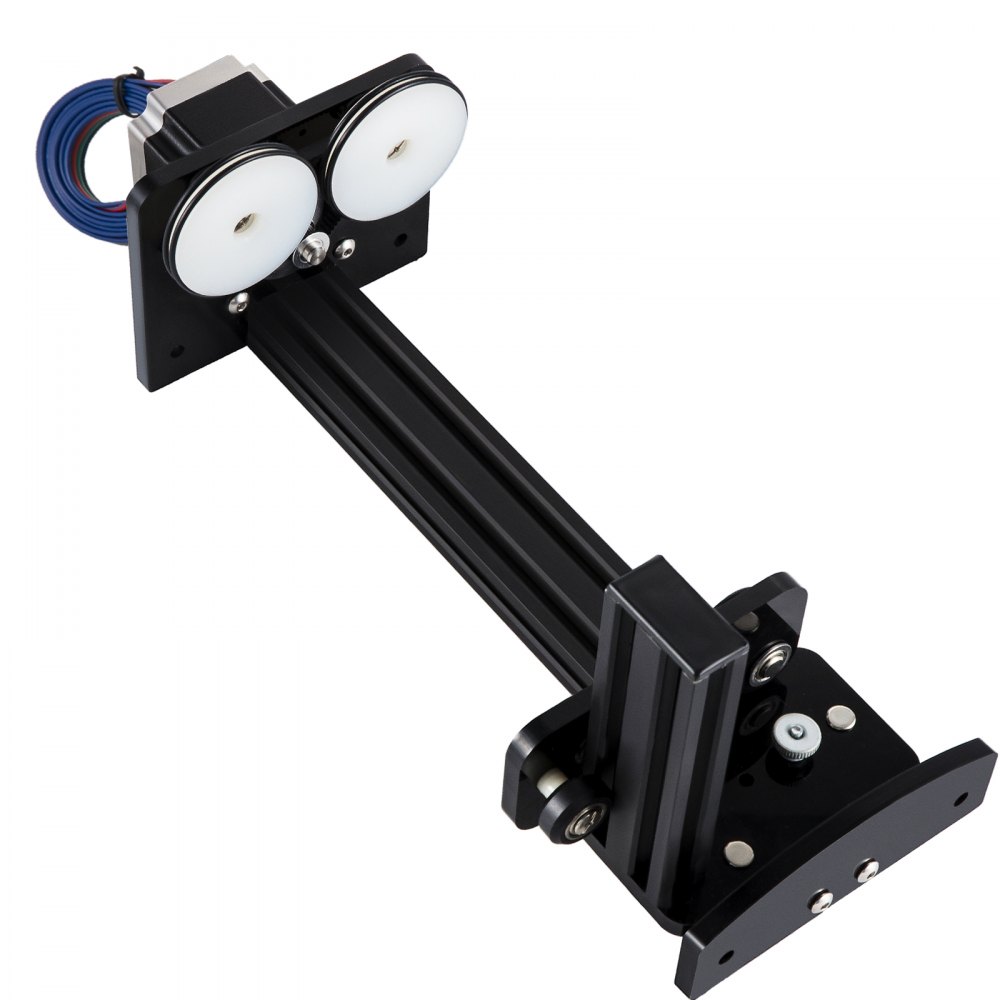 VEVOR Accesorio de Eje Giratorio, Accesorio Giratorio Láser de 4 Ruedas, Cortador Láser de Motor Paso a Paso 57 Giratorio, Longitud de Tallado de 50 mm-350 mm para Máquina Cortadora de Grabado