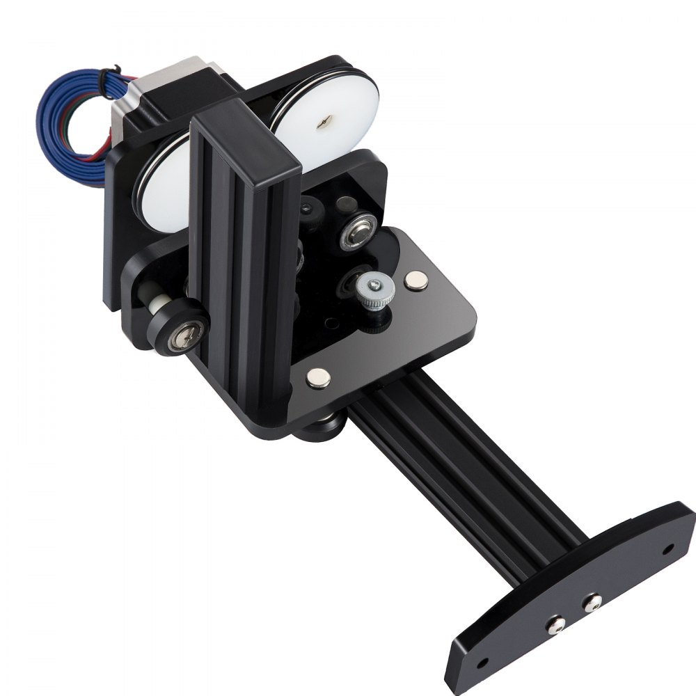 VEVOR Accesorio de Eje Giratorio, Accesorio Giratorio Láser de 4 Ruedas, Cortador Láser de Motor Paso a Paso 57 Giratorio, Longitud de Tallado de 50 mm-350 mm para Máquina Cortadora de Grabado