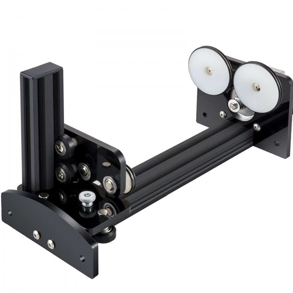 VEVOR Accesorio de Eje Giratorio, Accesorio Giratorio Láser de 4 Ruedas, Cortador Láser de Motor Paso a Paso 57 Giratorio, Longitud de Tallado de 50 mm-350 mm para Máquina Cortadora de Grabado