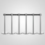 6x Queue Barriers Crowd Control stanchions Stainless Steel Retractable Belt