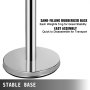 VEVOR Crowd Control Stanchion, 6-Pack Crowd Control Barrier, Carbon Steel Baking Painted Stanchion Queue Post with 6.6FT Retractable Belt & Fillable Base, Belt Barrier Line Divider, Easy Assembly
