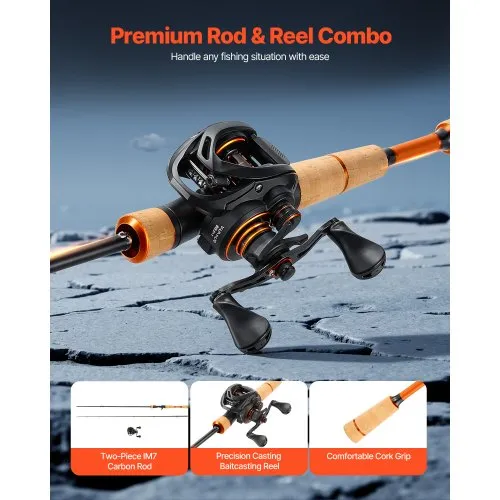 baitcasting rod reel combo Summit Baitcast One Bass Fishing Rod and