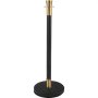 VEVOR Crowd Control Stanchion, Set of 6 Pieces Stanchion Set, Stanchion Set with 5 ft/1.5 m Black Velvet Rope, Black Crowd Control Barrier with Sturdy Concrete and Metal Base – Easy Connect Assembly