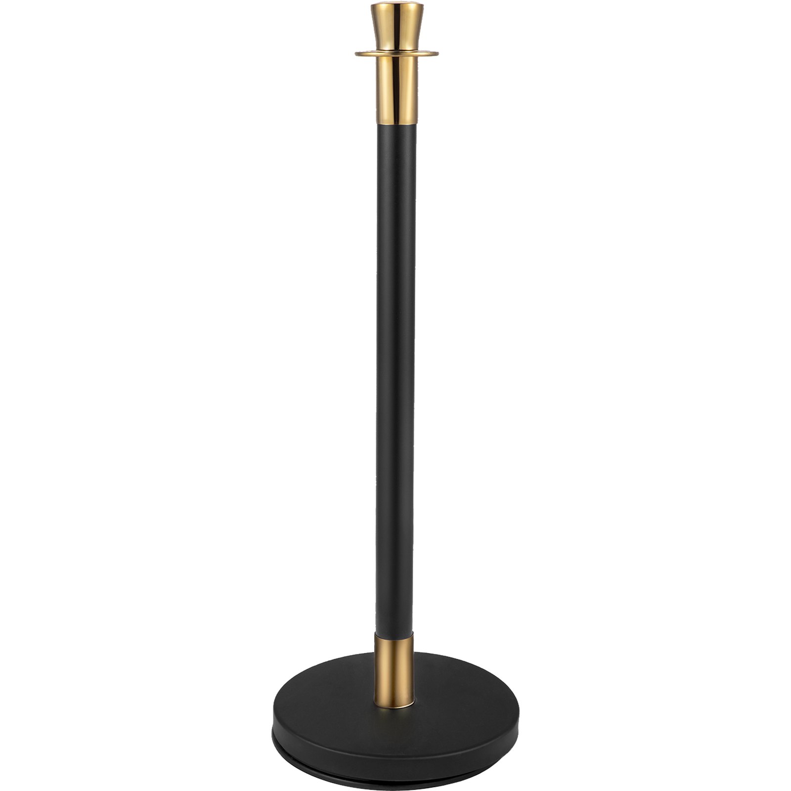 VEVOR Crowd Control Stanchion, Set of 6 Pieces Stanchion Set, Stanchion Set with 5 ft/1.5 m Black Velvet Rope, Black Crowd Control Barrier with Sturdy Concrete and Metal Base – Easy Connect Assembly