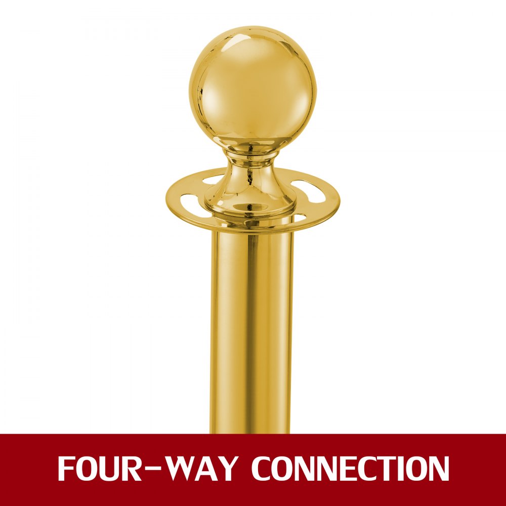 VEVOR 3x Queue Barriers + 2 Ropes Crowd Control Crowd Control Stanchion