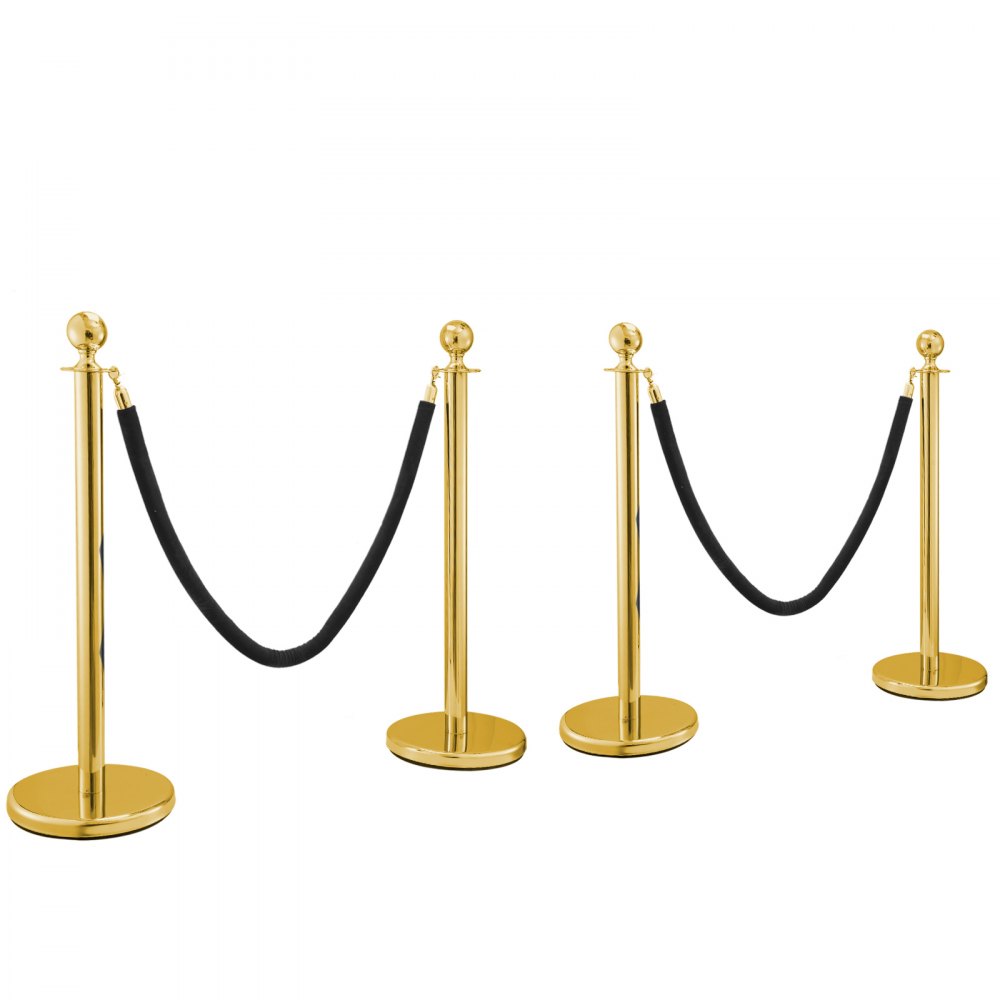 VEVOR 3x Queue Barriers + 2 Ropes Crowd Control Crowd Control Stanchion