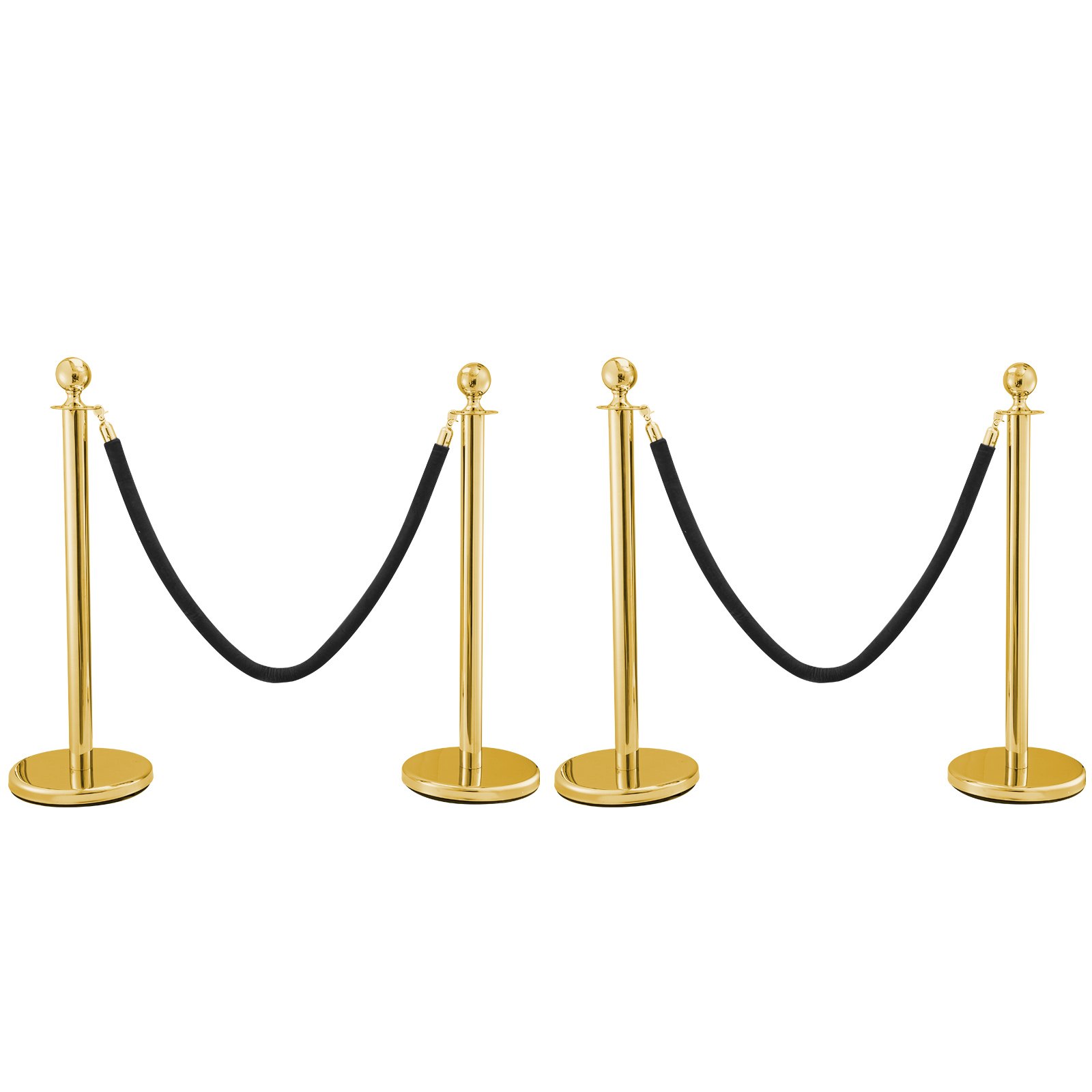 VEVOR 3x Queue Barriers + 2 Ropes Crowd Control Crowd Control Stanchion