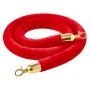 VEVOR 4 Pcs Red Velvet Stanchion Ropes, 1.5 m Crowd Control Stanchion Red Velvet Ropes with Gold Hooks, Post Queue Barrier Carpet Rope for Carpet Events Movie Theaters Grand Openings Hotels Party