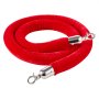 VEVOR 4 Pcs Red Velvet Stanchion Ropes, 1.5 m Crowd Control Stanchion Red Velvet Ropes with Silver Hooks, Post Queue Barrier Carpet Rope for Carpet Events Movie Theaters Grand Openings Hotels Party