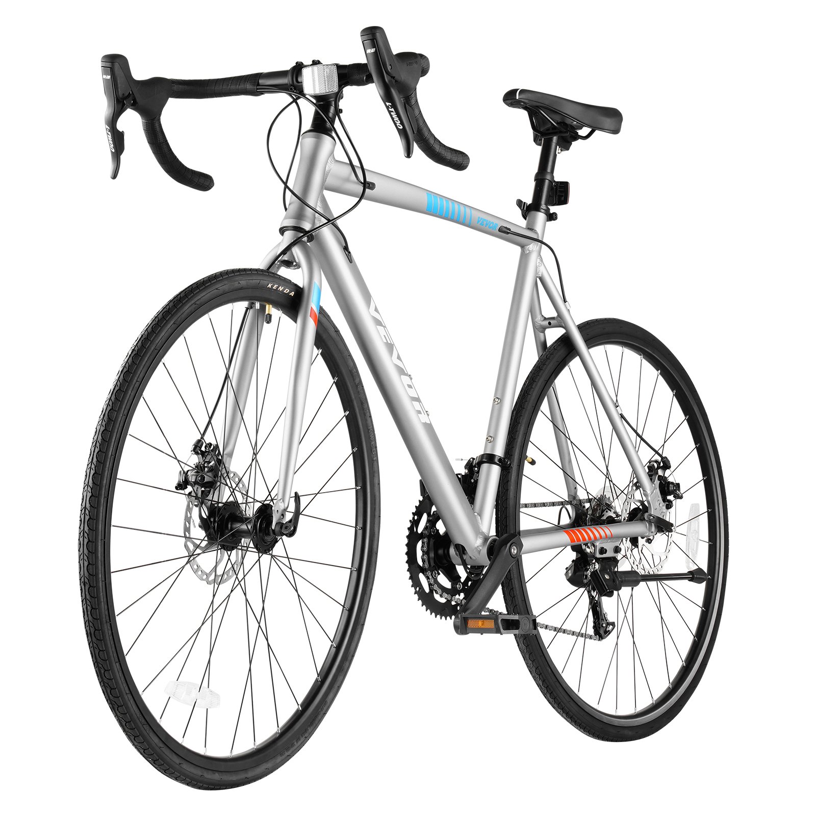 VEVOR Road Bike, 700C Wheels Racing Bike, L-TWOO 14 Speeds Drivetrain City Commuter Road Bicycle, Urban Adult Sport Bike with Lightweight Aluminum Alloy Frame, Drop Bar, Disc Brake, for Men Women