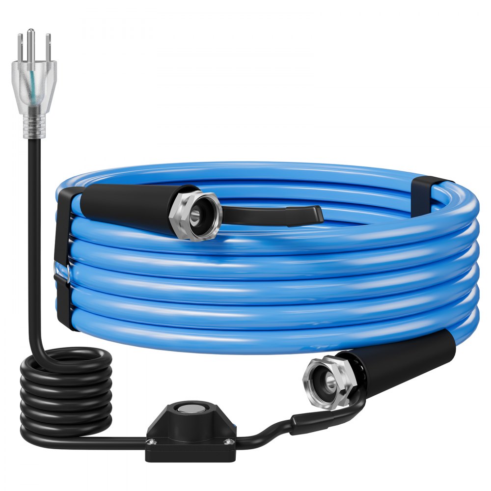 VEVOR 30FT Heated Water Hose for RV Antifreeze to -45°F Drinking Water Hose, 1/2" ID, Smooth Surface, Built-in Thermostat, Freeze & Leak-Proof, Lead and BPA Free, Fast Heating for RV Camping Garden