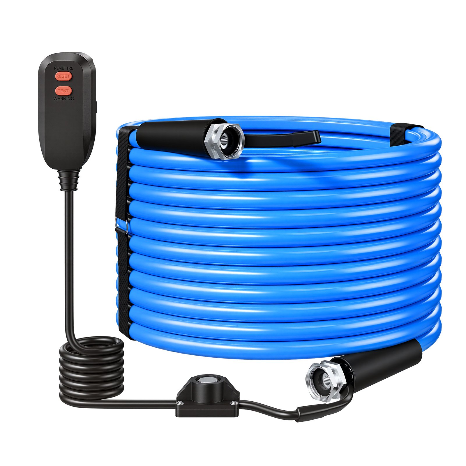 VEVOR 75FT Heated Water Hose for RV -45°F Anti Freeze Drinking Water Hose, 1/2" ID, Smooth Surface, with Leakage Protection GFCI, Built-in Thermostat, Freeze & Leak-Proof, Lead and BPA Free for RVs