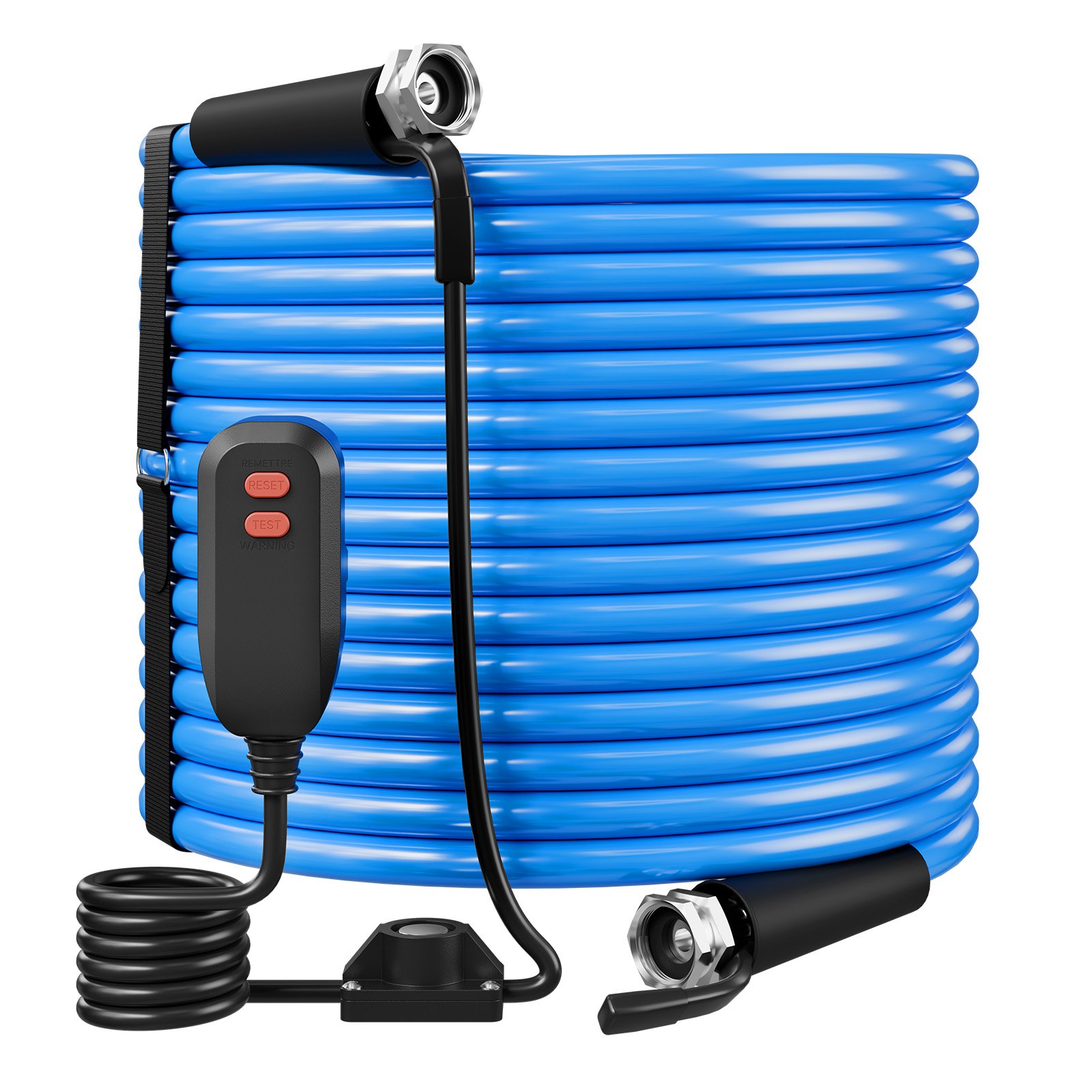 VEVOR 100FT Heated Water Hose for RV -45°F Anti Freeze Drinking Water Hose, 1/2" ID, Smooth Surface, with Leakage Protection GFCI, Built-in Thermostat, Freeze & Leak-Proof, Lead and BPA Free for RVs