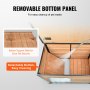 VEVOR Outdoor Dog House, Waterproof Insulated Dog House with Elevated Floor, Anti-Bite Wood Dog House Outdoor Iron Frame, Open Roof, for Medium to Large Dogs