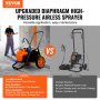 VEVOR Cart Airless Paint Sprayer Membran Paint Airless Sprayer 1700W Elektrisk