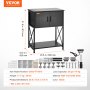 VEVOR Aquarium Stand, 20 Gallon Fish Tank Stand, 25.6 x 16.5 x 31.9 in Steel and MDF Turtle Tank Stand, 167.6 lbs Load Capacity, Reptile Tank Stand with Storage Cabinet and Embedded Power Panel, Black