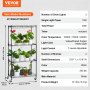 VEVOR Plant Stand with Grow Light, 4 Tiers, 45W Indoor Plant Light Shelf 3 Adjustable Spectrum Lights Modes, Metal Plant Shelf with Timer Garden Plant Grow Rack for Seed Starting 60 x 35 x120 cm