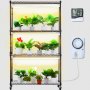 VEVOR Plant Stand with Grow Lights 4 Tiers 180W 59.1" Tall Plant Grow Shelf