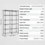 VEVOR Plant Stand with Grow Light, 6-Tier Large Tall Plant Shelf with 3000K 200W Full Spectrum Grow Light, Indoor Grow Light Shelf with Timer and Wheel for Seed Starting 47.2" L x 13.8" W x 70.8" H