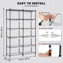 Estante para cultivo de plantas de interior VEVOR con luz de cultivo, 6 niveles, 200 W, 59,1