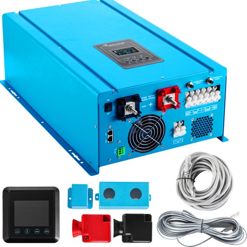 VEVOR Pure Sine Wave Power Inverter Low Frequency Inverter 3000W 80A MPPT Solar 12V DC to 220V AC Low Frequency Power Inverter