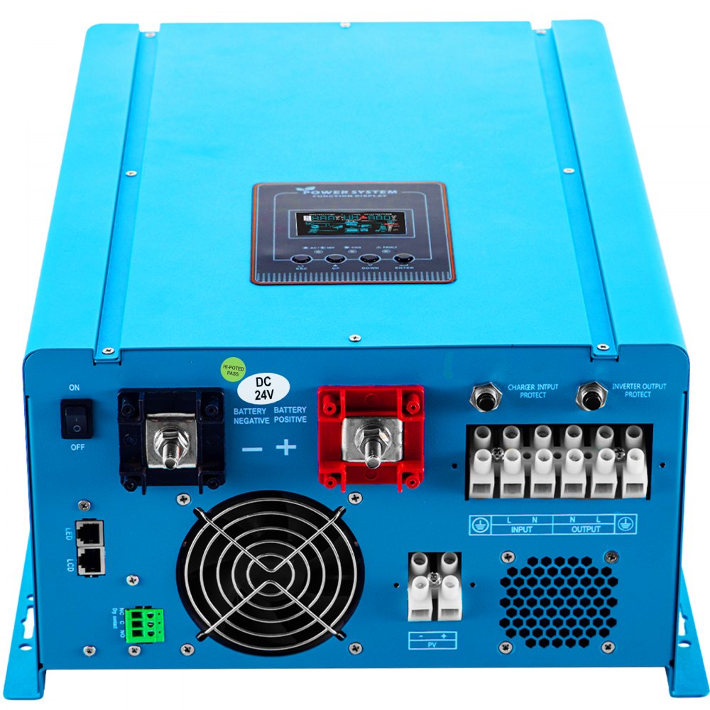 VEVOR 3000W Peak 9000W 24V Pure Sine Wave Power Inverter 80A Charger MPPT Solar