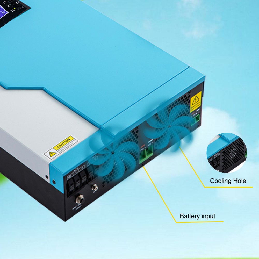 VEVOR 3500W Hybrid Solar Inverter 24V 230VAC MPPT 100A Solar Charger Controller