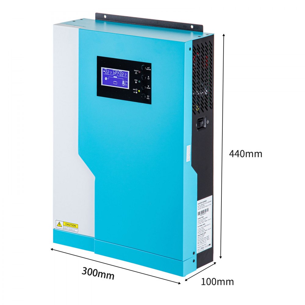 VEVOR 5500W Hybrid Solar Inverter 48VDC 230VAC MPPT 100A Solar Charger Control