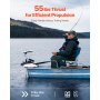 55lb 12V Thrust Electric Trolling Motor Saltwater Trolling Boat Engine 54" Shaft
