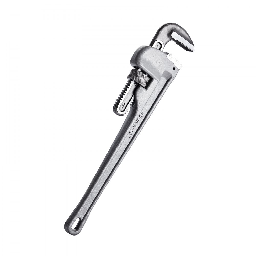 VEVOR 3-Piece Pipe Wrench Set, 245 & 320 & 457 mm Aluminum Straight Pipe Wrench, Adjustable Plumbing Wrench, with High Strength Jaw and Ergonomic Handle, Hangable Design, for Water Pipes, Automotive Repairs