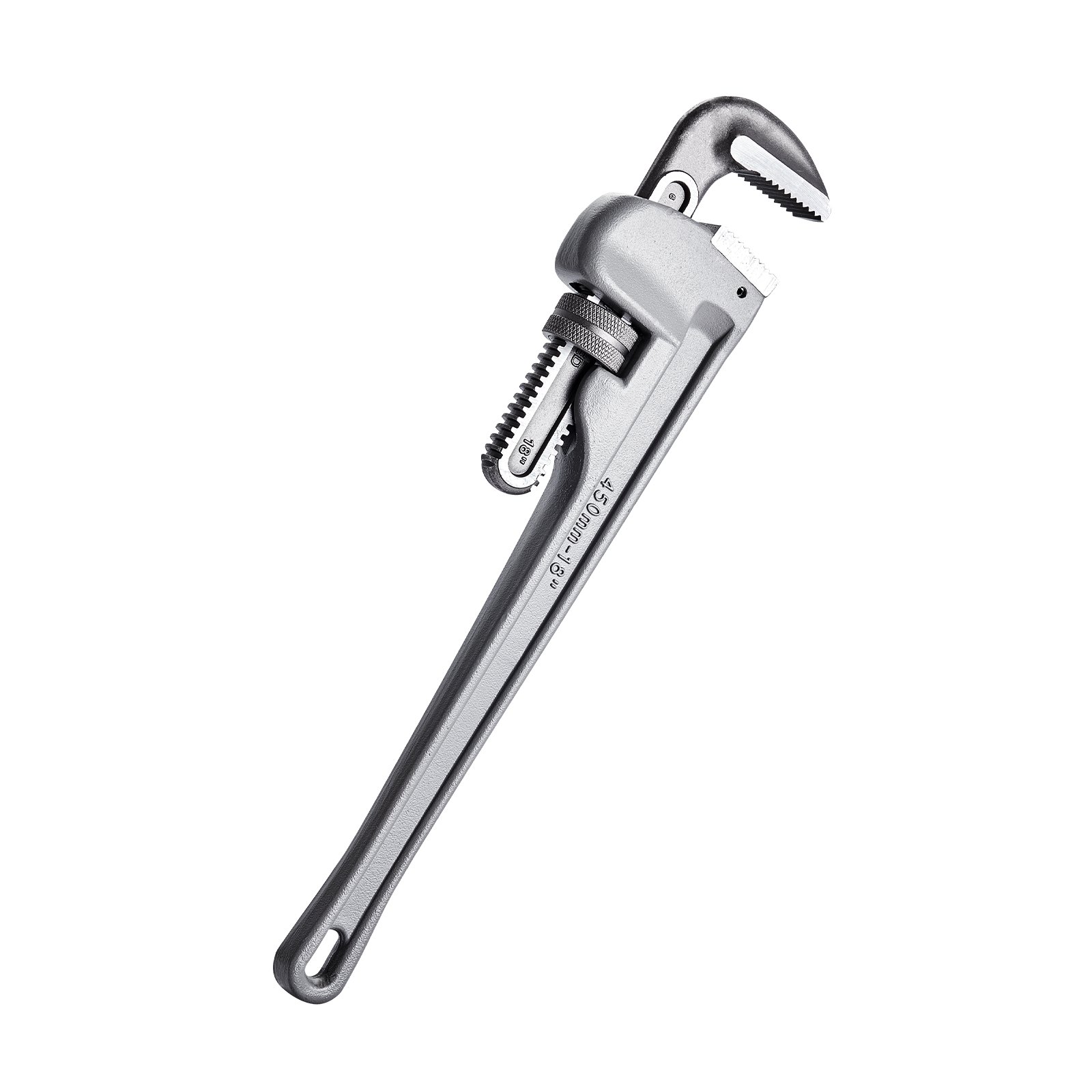 VEVOR 3-Piece Pipe Wrench Set, 245 & 320 & 457 mm Aluminum Straight Pipe Wrench, Adjustable Plumbing Wrench, with High Strength Jaw and Ergonomic Handle, Hangable Design, for Water Pipes, Automotive Repairs