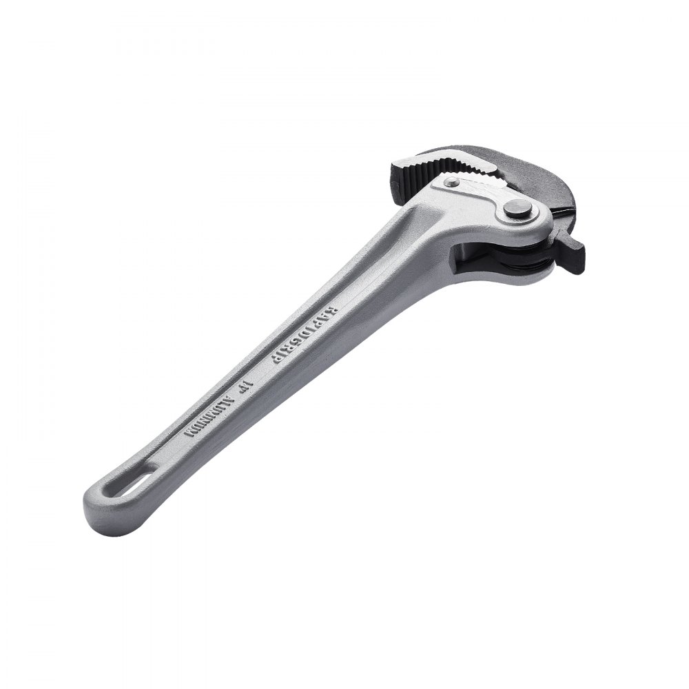 VEVOR Pipe Wrench, 356mm Aluminum Straight Pipe Wrench, Automatic Jaw Adjustment, Adjustable Plumbing Wrench, Easy to Carry, Ergonomic Handle, Hangable Design, for Water Pipes, Automotive Repairs