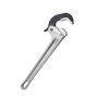 VEVOR pipe wrench with adjustable jaw on white background, featuring a durable silver handle.