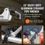 VEVOR Aluminum Straight Pipe Wrench 18 in Automatic Jaw Adjustment 60CRV Jaw