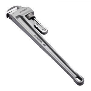 VEVOR Pipe Wrench 24" Aluminum Straight Adjustable Plumbing with High