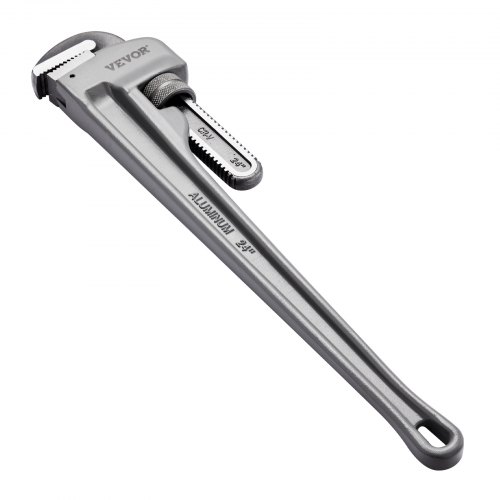 VEVOR Aluminum Straight Pipe Wrench 24 in Adjustable Plumbing Wrench CRV Jaw
