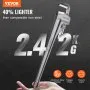 VEVOR Aluminum Straight Pipe Wrench 24 in Adjustable Plumbing Wrench CRV Jaw