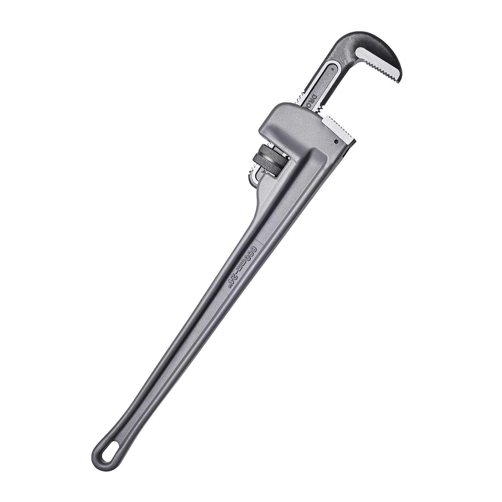 VEVOR Pipe Wrench, 609.6mm Aluminum Straight Pipe Wrench, Adjustable Plumbing Wrench, with High Strength Jaw and Ergonomic Handle, Easy to Carry, Hangable Design, for Water Pipes, Automotive Repairs