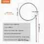 VEVOR Chain Wrench, 48 inch Chain Pipe Wrench, 13.4 inch Diameter Capacity, CRV Reversible Pipe Fitting Tool Wrench with High Strength Jaw and Ergonomic Handle, for Pipe Installation and Car Repair