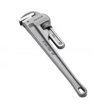 VEVOR Aluminum Straight Pipe Wrench 18 in Adjustable Plumbing Wrench CRV Jaw