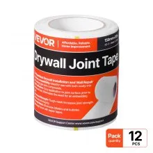 12 Rolls 98.43 ft x 5.91 inch Self-Adhesive Fiberglass Drywall Mesh Tape White