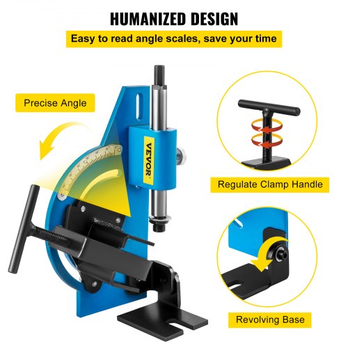 VEVOR Tube Notcher Kit 60 Degree Pipe Tubing Notcher w/18 Pc Bi-Metal Hole Saw?3/4" -3-1/4" with Case Tubing and Pipe Notcher 4 Drills Tube Notcher Tool for cutting holes through Metal, Wood, Plastic.