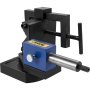 VEVOR pipe notcher with blue and black metal components and adjustable clamp.